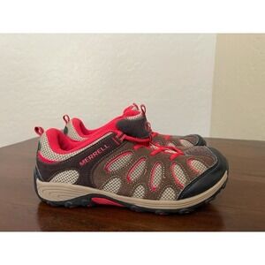 Merrell Boys Chameleon Hiking Shoes Brown MY51948 Leather Low Top Lace Up 6M